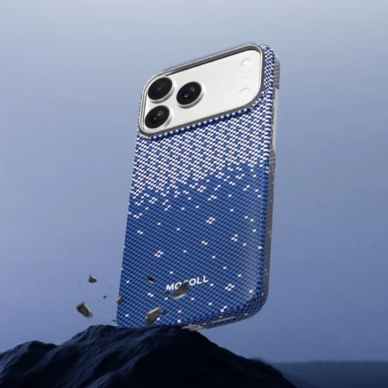 Iphone 17 pro bulletproof magsafe case by mocol - blue floral